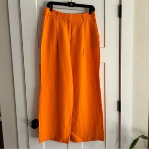 LOFT Orange Wide Leg Pants
